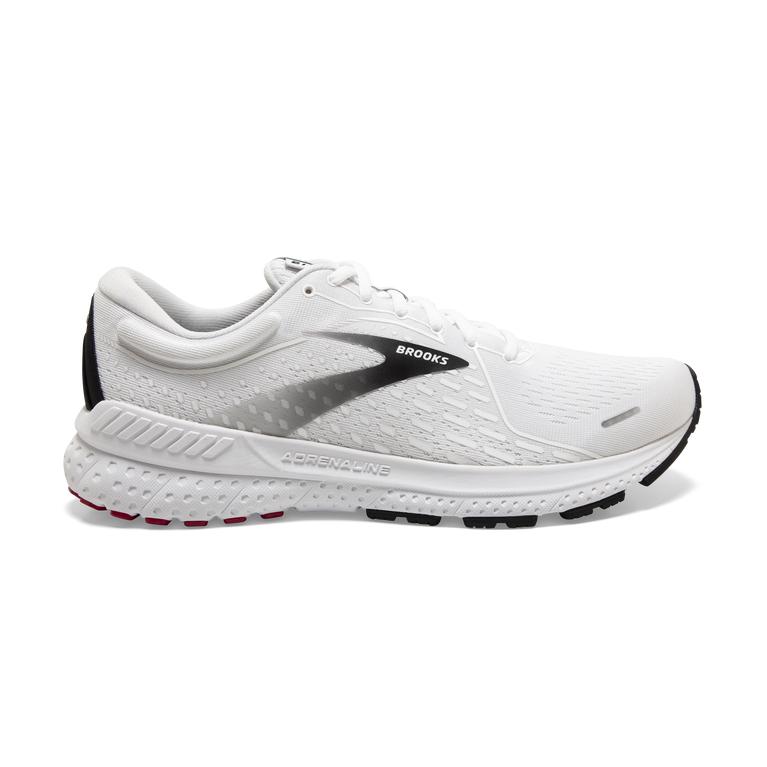 Brooks Adrenaline Gts 21 - Mens Road Running Shoes - White/Black/Red (16790SZLR)